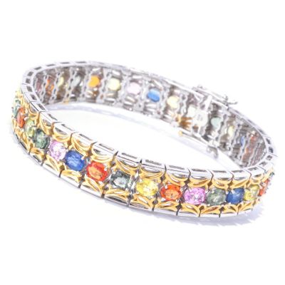 SS/PALL BRAC 5x3MM OVAL MULTI SAPH TENNIS