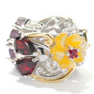 127-908 - Gems en Vogue II 1.56ctw Multi Gemstone Garden Slide-on Charm