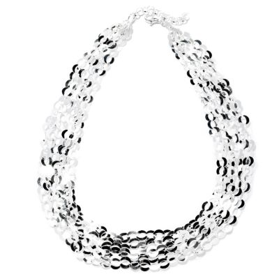 MULTI STRAND OVAL LINK NECKLACE