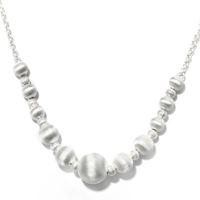 SS 18" + 2" EXT GRADUATED BEAD CENTER NECKLACE