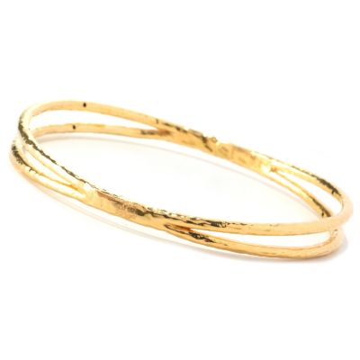 14K ORO VITA ELECTROFORM CESELLO BANGLE