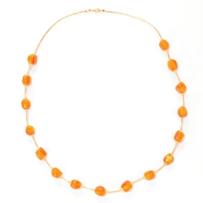 14K 18" AMBER SILK ORO NECKLACE