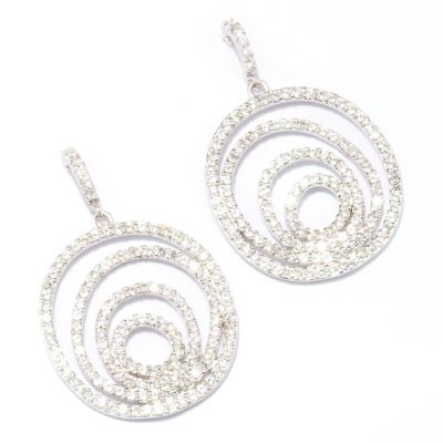 SB SS/CHOICE ROUND CUT MULTI-CIRCLE DROP EARRINGS