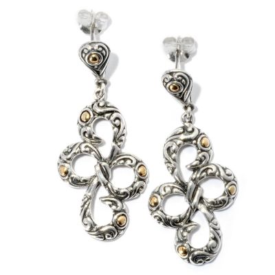 128-063 - Artisan Silver by Samuel B. Bow Dangle Earrings