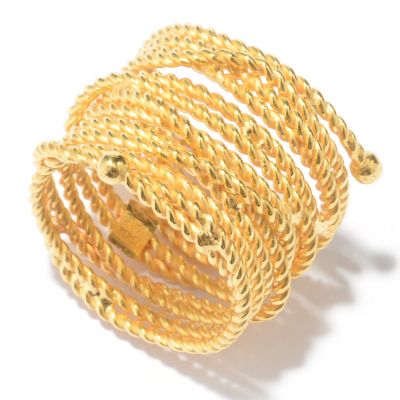 128-118 - Portofino Gold Embraced&trade; Rope Textured Wrap-Around Ring 
