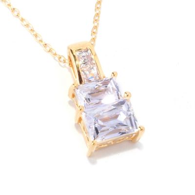 128-153 -  TYCOON for Brilliante&reg; 1.59 DEW Polished Rectangular Cut Pendant w/ 18” Chain