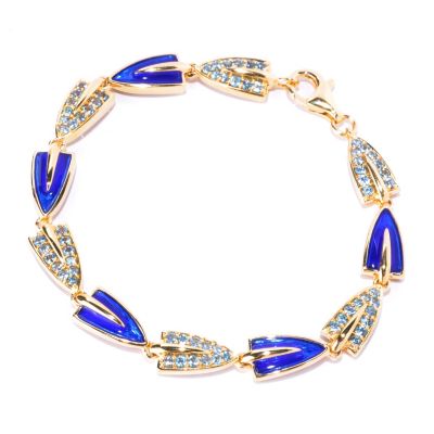 SS/18KV BRAC ROYAL BLUE ENAMEL & GEM