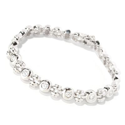 128-198 - Sonia Bitton for Brilliante&reg; Round Cut Bezel Set Link Bracelet