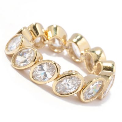 128-205 - Sonia Bitton for Brilliante&reg; 5.16 DEW Oval Cut Dream Fit&trade; Eternity Ring