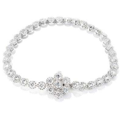 128-228 - Sonia Bitton for Brilliante&reg; Fancy Set “Mimosa” Tennis Bracelet w/ Flower Clasp