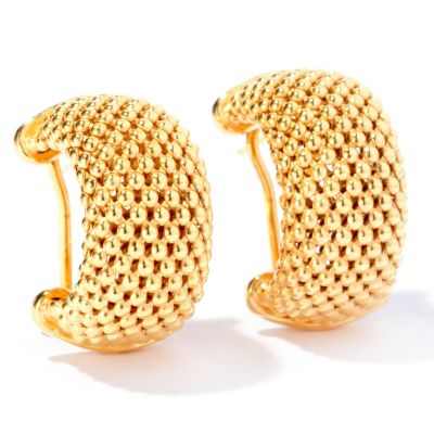 SS/18KGP EAR ITALIAN LINK HOOP w/ OMEGA BACK