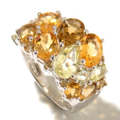 SS MULTI SHAPE AND COLOR GEMSTONE RING SHADES OF YELLOW