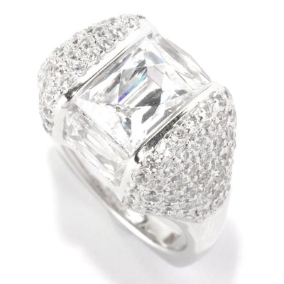 128-307 - TYCOON for Brilliante&reg; Platinum Embraced&trade; 6.24 DEW Pave Set Angular Fancy Ring