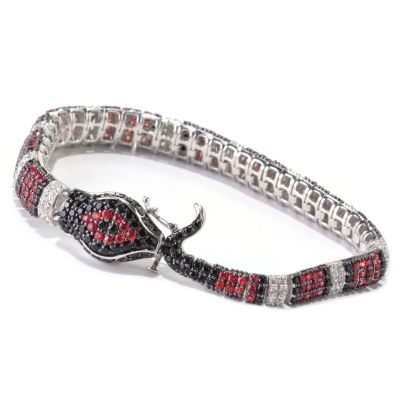 SS SNAKE BRAC ORANGE SAPP AND BLK SPINEL