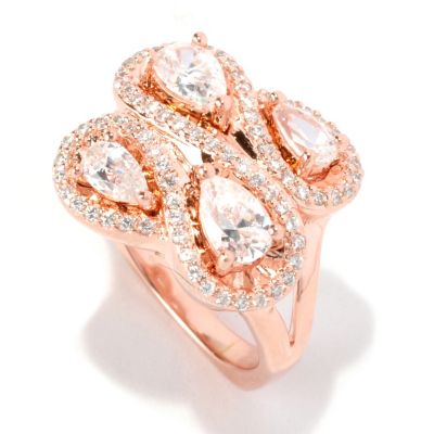 128-359 - Dare to Rare&trade; for Brilliante&reg; Gold Embraced&trade; 1.86 DEW Pear Cut Pave Swirl Ring