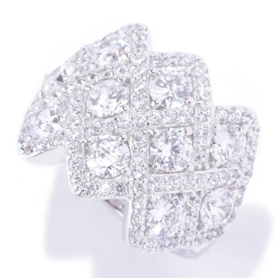 128-379 - Charlie Lapson for Brilliante&reg; Platinum Embraced&trade; 3.43 DEW Round Cut Woven Ring 