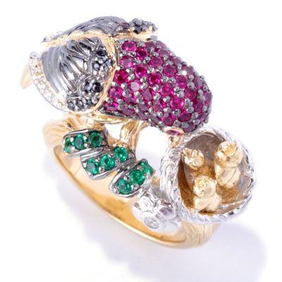 NB SS/TRI-COLOR TEXTURED BIRD AND NEST RING