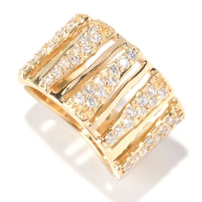 NB SS/18KYGP WHITE ZEBRA PRINT CUT OUT BAND RING