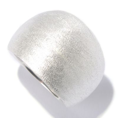128-470 - SempreSilver&trade; Satin Finished Wide Band Ring