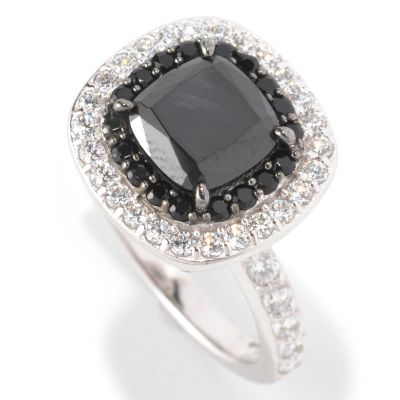 128-504 - Dare to Rare&trade; for Brilliante&reg; Platinum Embraced&trade; 3.01 DEW Black &White Halo Ring