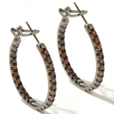 128-512 - Dare to Rare&trade; by Lucy 1.25'' 3.68 DEW Round Simulated Diamond Inside-Out Hoop Earrings