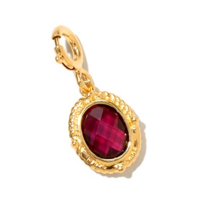 SS/P CHARM BRAZILIAN GARNET BRIOLETTE