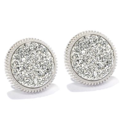 STERLING SILVER/SILVER DRUSY