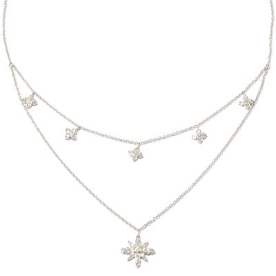 SB SS/CHOICE DOUBLE LAYER STAR DROP NECKLACE