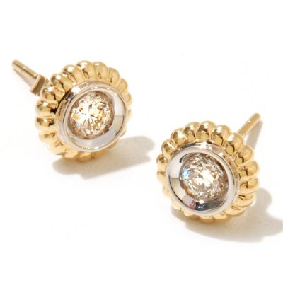 14K YG STUD EARRINGS