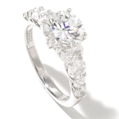 RITANI SS/PLAT ROUND CUT RING W/ GRADUATED ROUND & OVAL CUT BAND