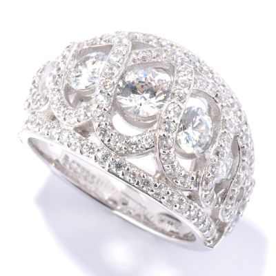 128-622 - RITANI&trade; for Brilliante&reg; Platinum Embraced&trade; 2.45 DEW Graduated Anadare Dome Ring