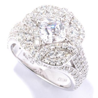 128-623 - Ritani&trade; for Brilliante&reg; Platinum Embraced&trade; 2.88 DEW Polished Cushion Cut Ring