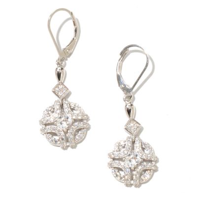 128-634 - RITANI&trade; for Brilliante&reg; Platinum Embraced&trade; 1.74 DEW Round Drop Earrings