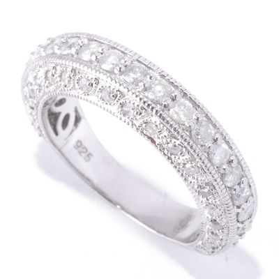 128-662 - Gem Treasures Sterling Silver 1.09ctw ''20-Stone 20-Years'' Diamond Anniversary Ring 