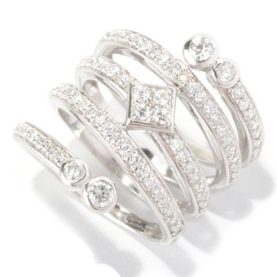 128-665 - Sonia Bitton for Brilliante&reg; Platinum Embraced&trade; 1.48 DEW Swirl Dream Fit&trade; Ring