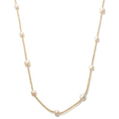 64" 8-10mm WHITE FWP WOVEN CORD NECKLACE