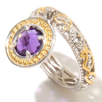 SS/PALL RING ROUND GEM BRIOLETTE CHARM BAND