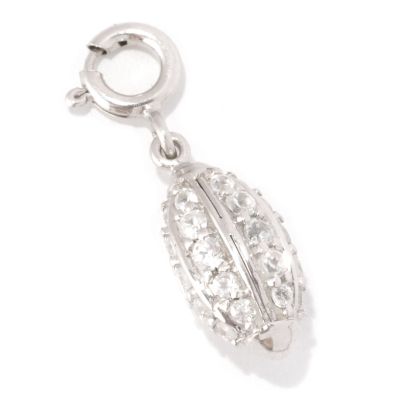 SS/P CHARM WHITE ZIRCON