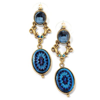 PEACOCK PINWHEEL EARRINGS