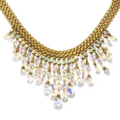 128-793 - Sweet Romance&trade; Gold-tone 16'' 1950s Inspired Collar Necklace 