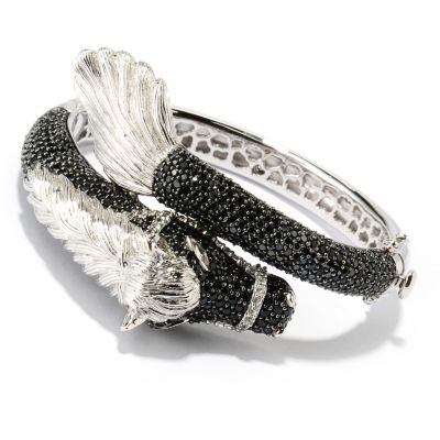 128-811 - Gem Treasures Sterling Silver 6.75'' Spinel, Topaz & Crystal Horse Bracelet