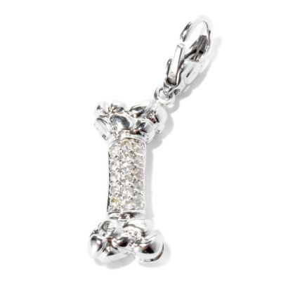 SS BONE WITH WHITE SAPPHIRE
