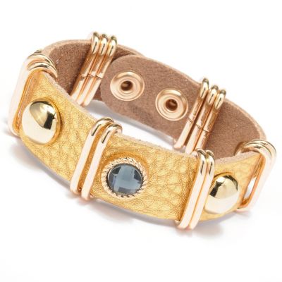 METALLIC TALLEY LEATHER BRACELET
