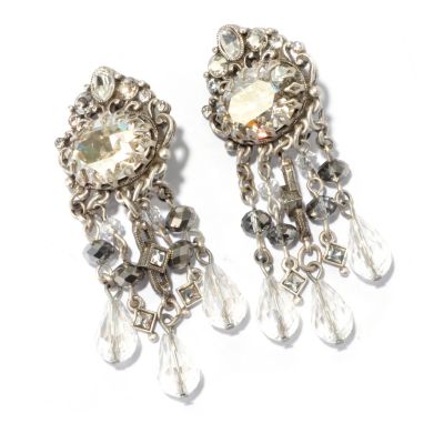 CRYSTAL SHADE DECO EARRINGS