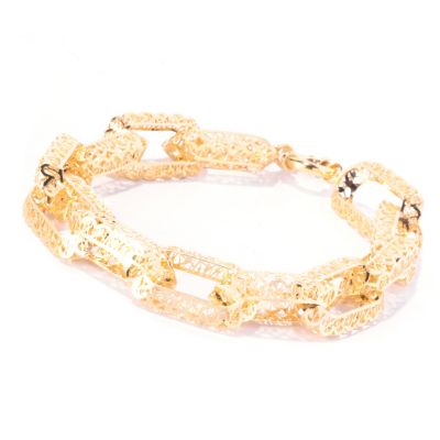 14K RICAMI OVAL LINK BRACELET