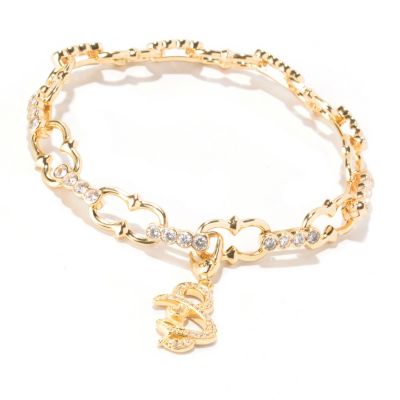 129-180 - Sonia Bitton for Brilliante&reg; Pave Set Charm Bracelet
