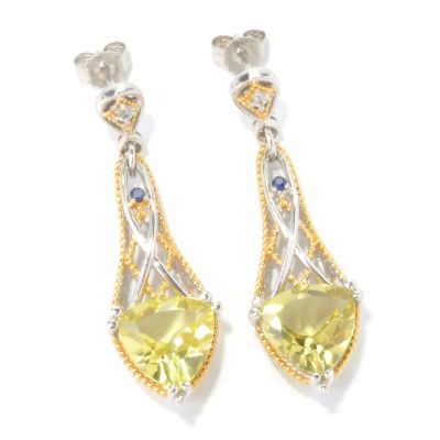 SS/PALL EAR OURO VERDE TRILLION DROP