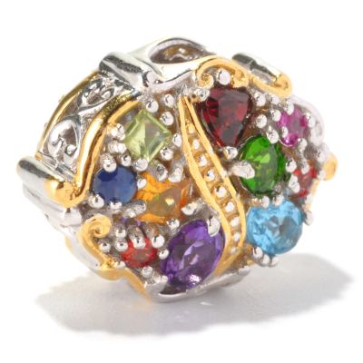 SS/PALL CHARM MULTI GEMSTONE "THEATER DISTRICT"