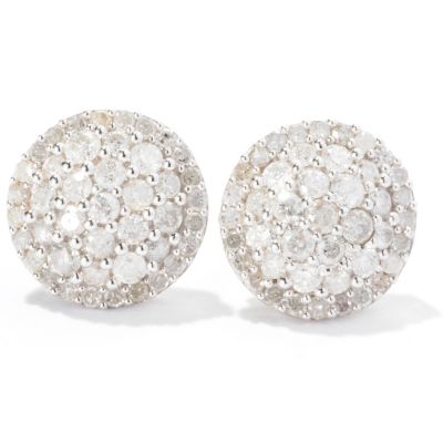 SS PAVE CIRCLE STUD EARRING