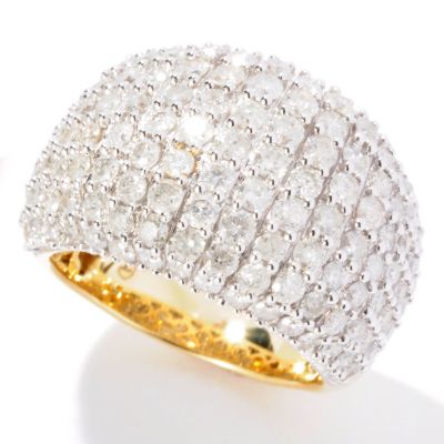 14K YG PAVE WHT DIAMOND RING